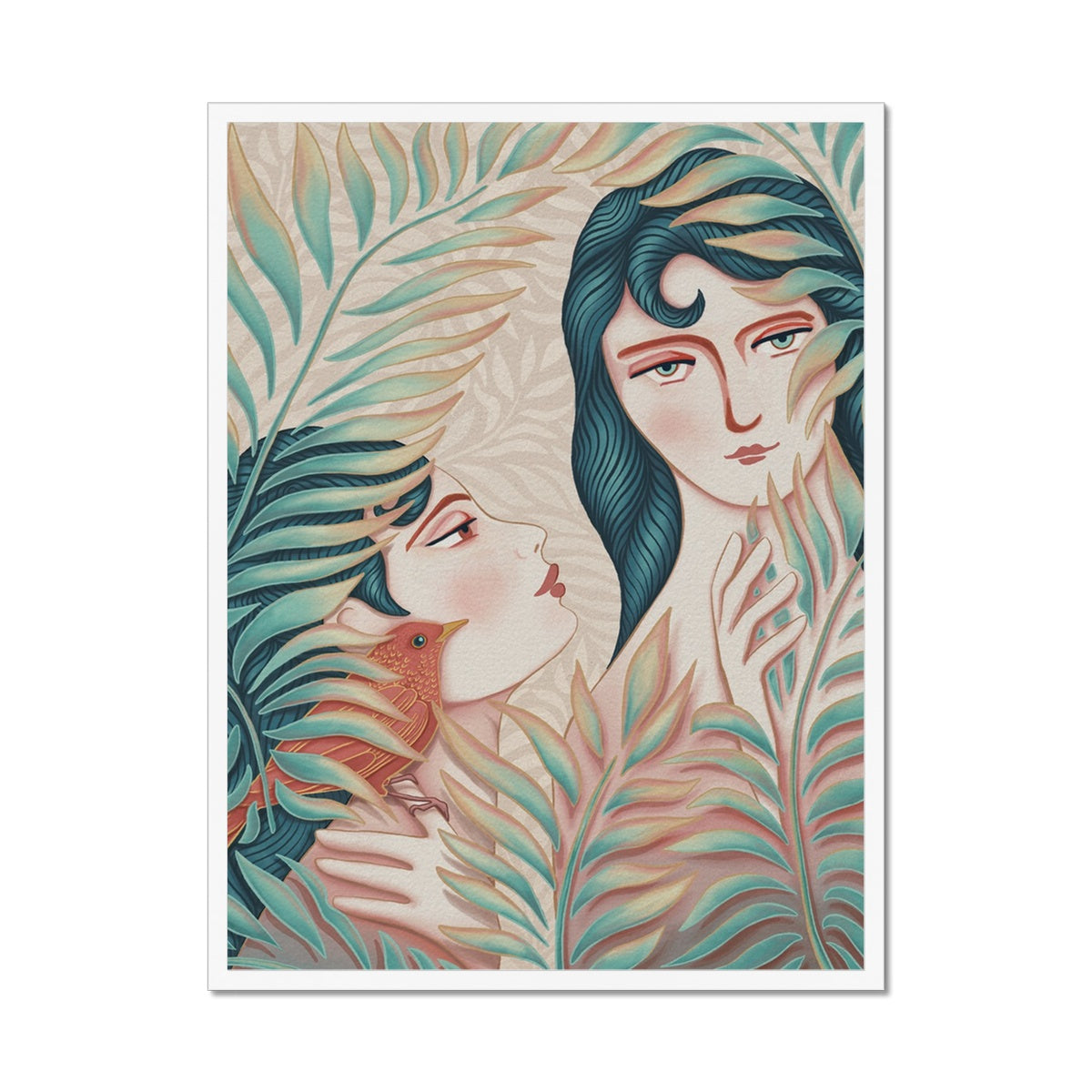 ‘Shy Girls’ Framed Print