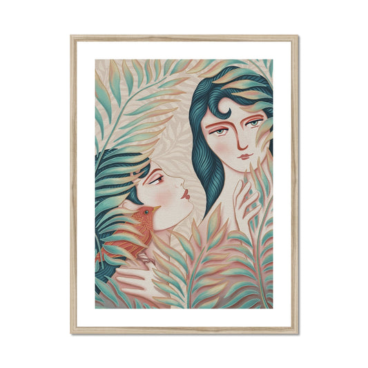 ‘Shy Girls’ Framed & Mounted Print