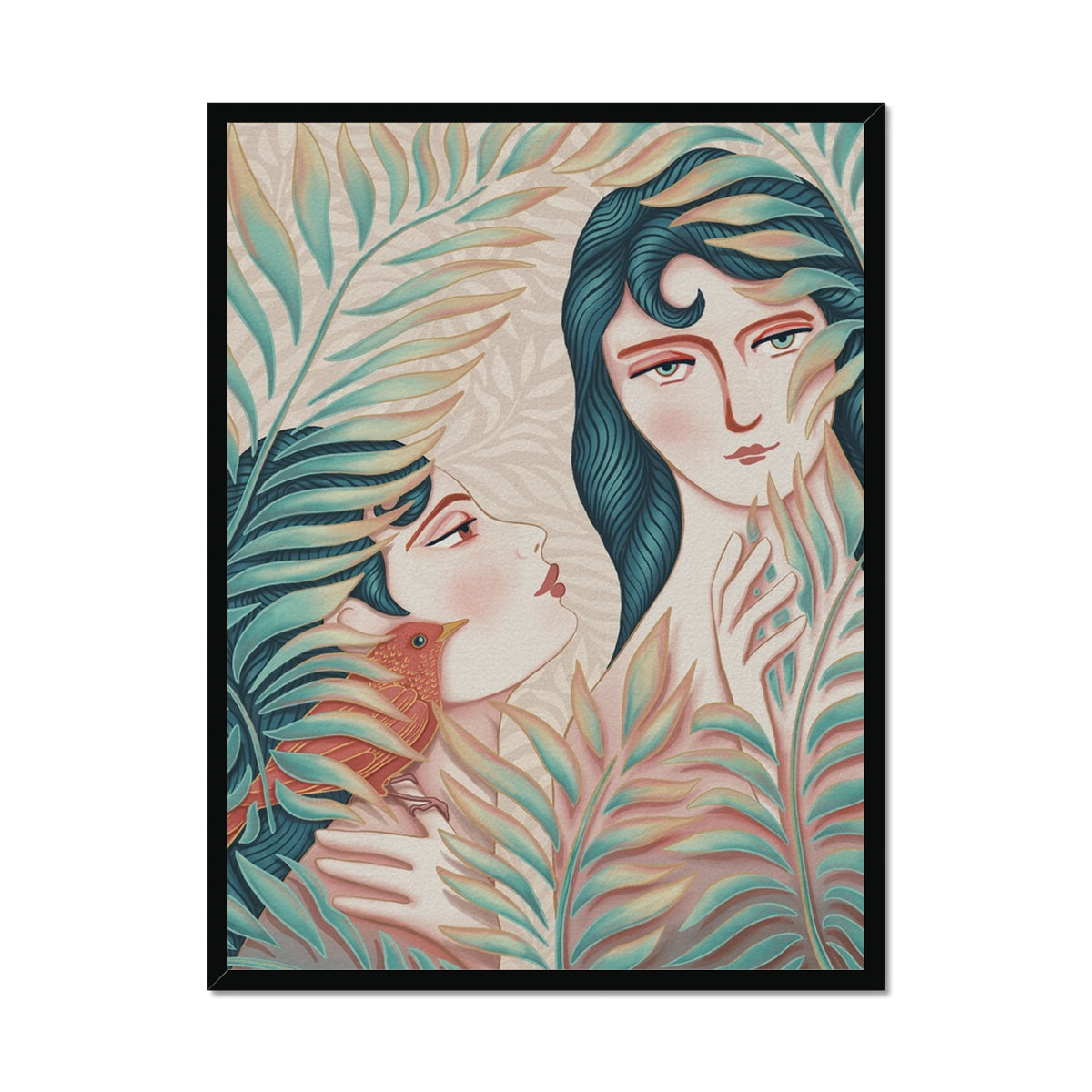 ‘Shy Girls’ Framed Print